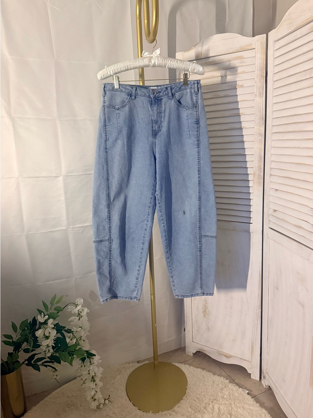 And Now This Light-Wash Barrel Jeans Size 29